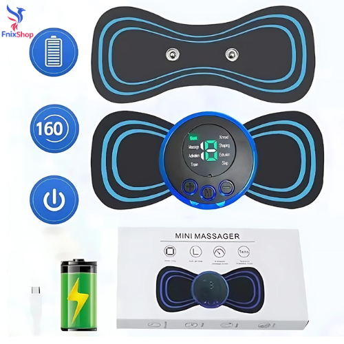 Mini Masajeador Muscular Recargable – Alivio inmediato para cuello, espalda y piernas