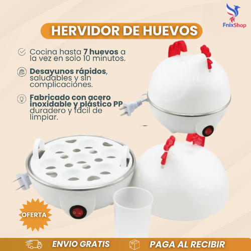 🍳 Hervidor de Huevos Eléctrico – ¡Huevos perfectos sin complicaciones!
