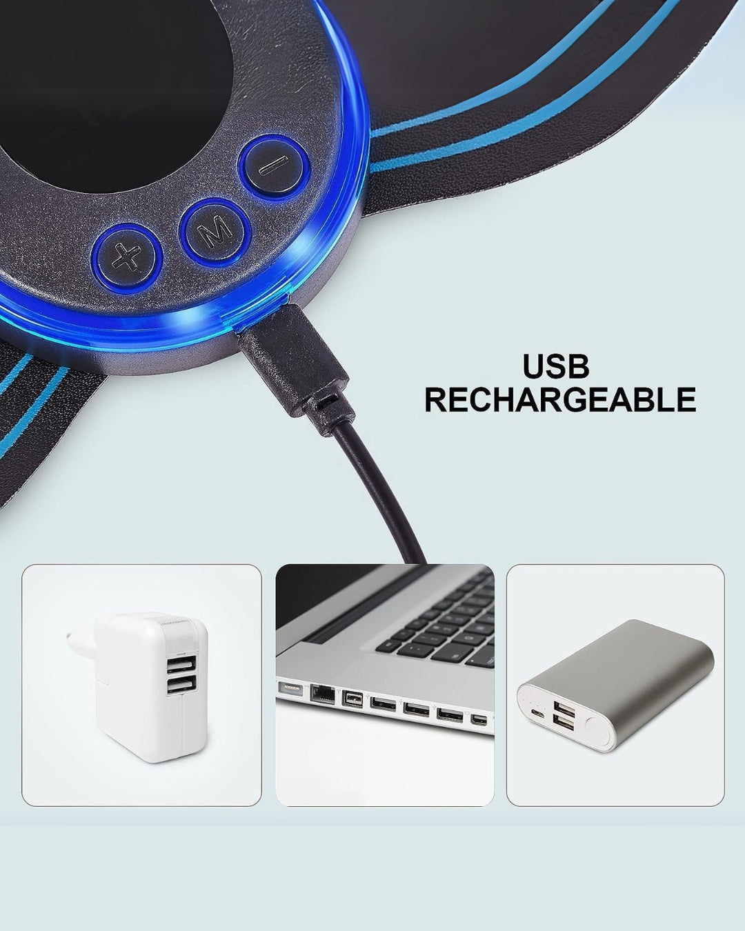 Mini Masajeador Muscular Recargable – Alivio inmediato para cuello, espalda y piernas