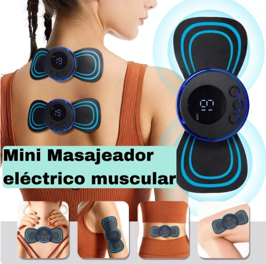Mini Masajeador Muscular Recargable – Alivio inmediato para cuello, espalda y piernas